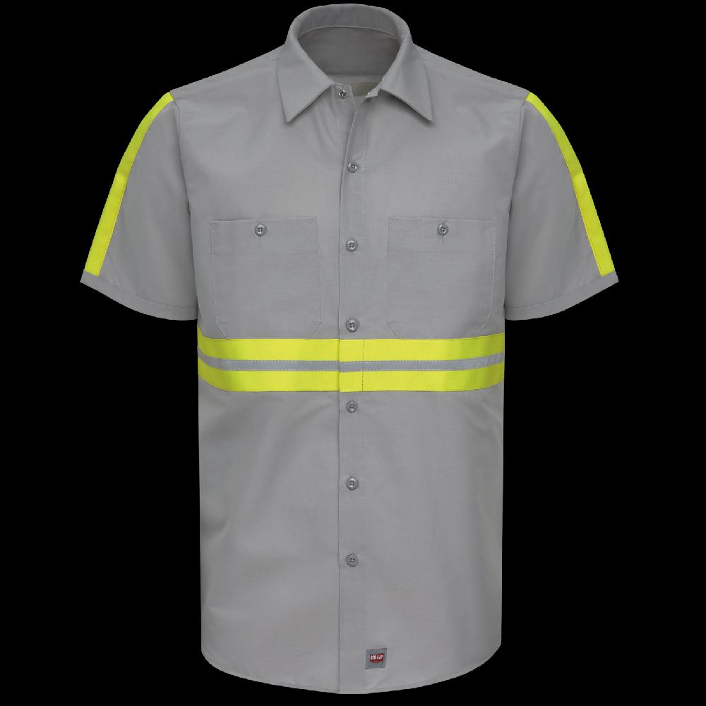 red kap Short Sleeve Enhanced Visibility Industrial Work Shirt