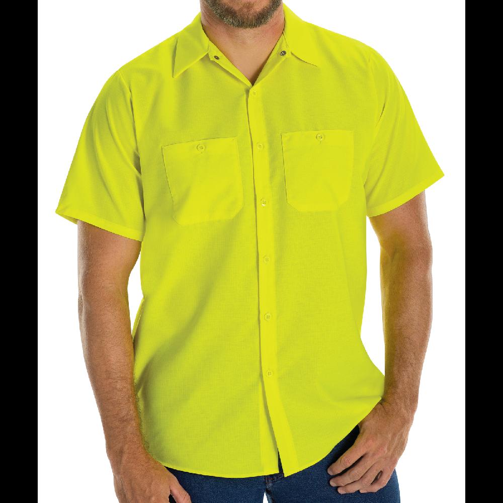 Red Kap Short Sleeve Enhanced Visibility Ripstop Work Shirt