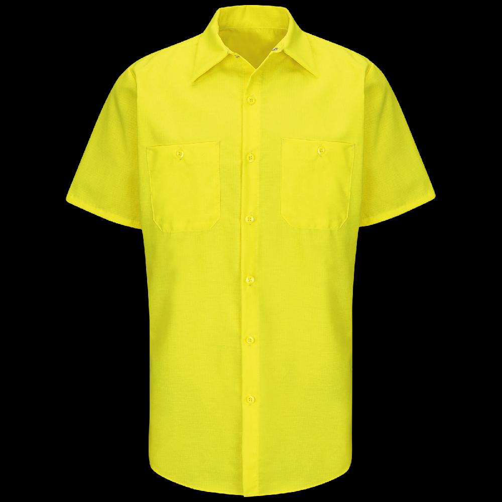 red kap Short Sleeve Enhanced Visibility Ripstop Work Shirt