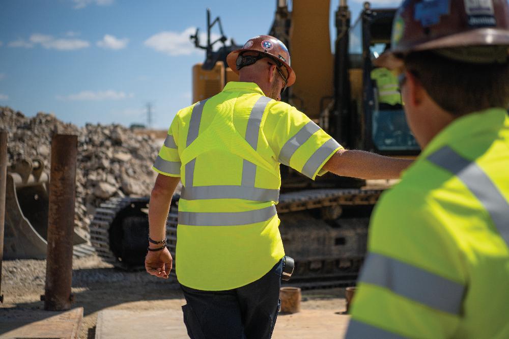 Red Kap Short Sleeve Hi-Visibility Ripstop Work Shirt With MIMIX® + OilBlok Type R Class 3