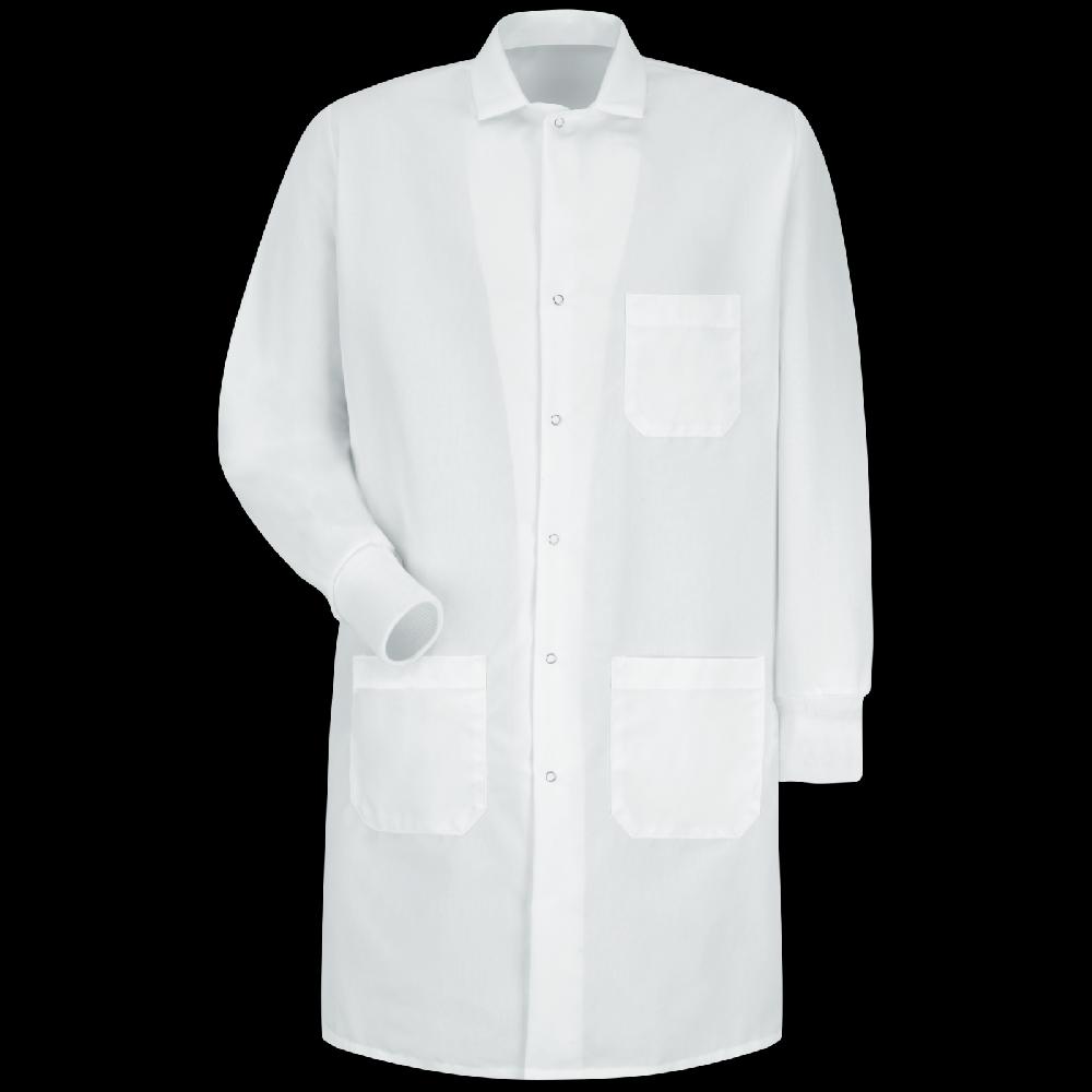 red kap Unisex Specialized Cuffed Lab Coat with Exterior Pocket
