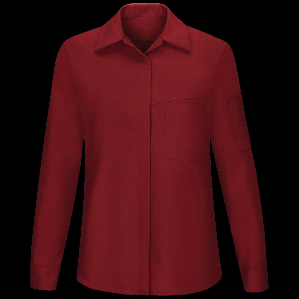 red kap Women's Long Sleeve Performance Plus Shop Shirt with OilBlok Technology