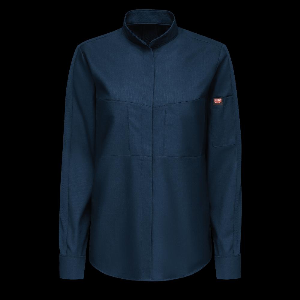 red kap Women's Long Sleeve Performance Pro+ Work Shirt with OilBlok + MIMIX®