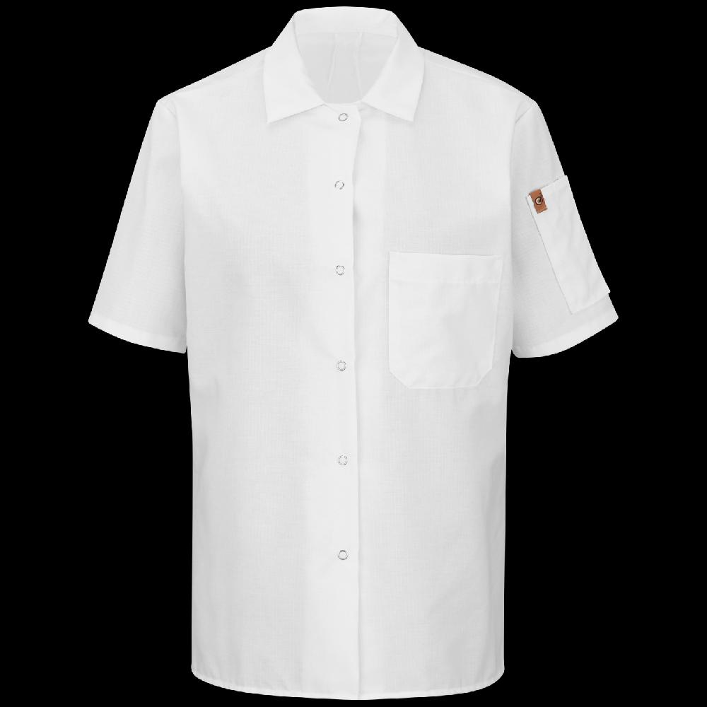 red kap Women's Short Sleeve Cook Shirt with OilBlok + MIMIX®