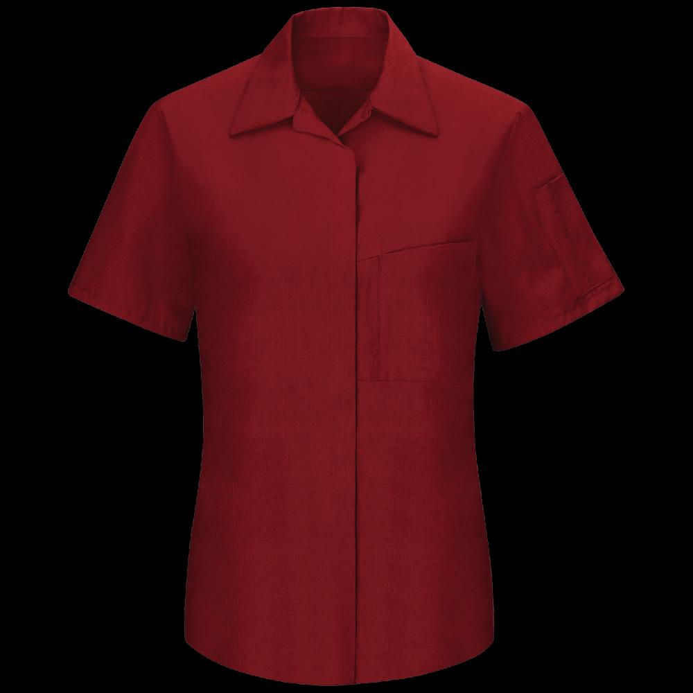 red kap Women's Short Sleeve Performance Plus Shop Shirt with OilBlok Technology
