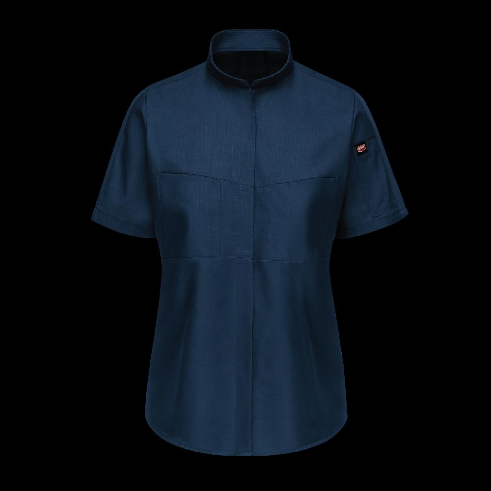 red kap Women's Short Sleeve Performance Pro+ Work Shirt with OilBlok + MIMIX®