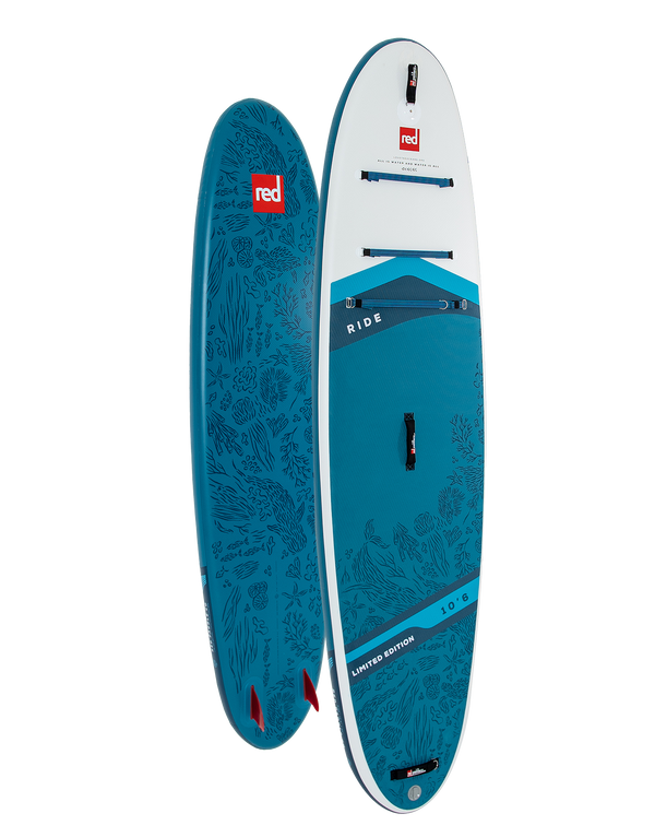 red paddle 10'6" Ride Love the Oceans Limited Edition MSL Inflatable Paddle Board Package