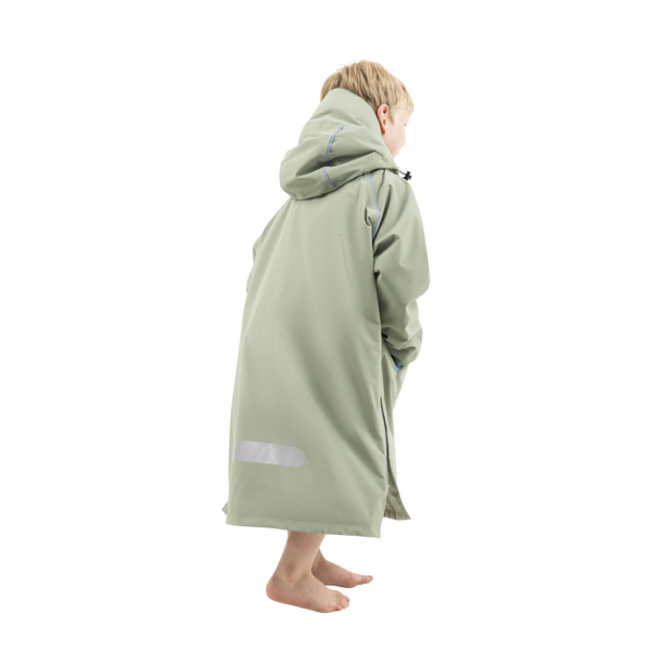 Red Paddle Kids’ Long Sleeve Dry Waterproof Changing Robe Alter EVO Pro - Sage Green