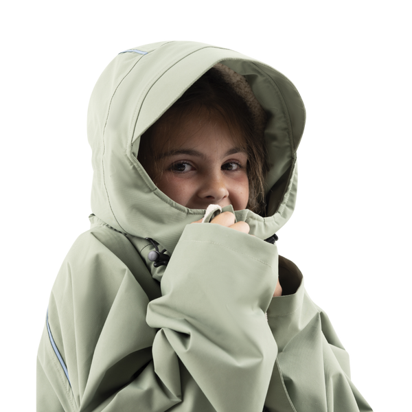 Red Paddle Kids’ Long Sleeve Dry Waterproof Changing Robe Alter EVO Pro - Sage Green