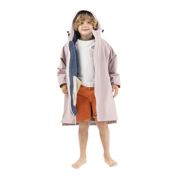 Red Paddle Kids’ Long Sleeve Dry Waterproof Changing Robe Alter EVO Pro - Salty Pink
