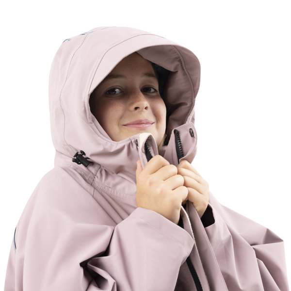 Red Paddle Kids’ Long Sleeve Dry Waterproof Changing Robe Alter EVO Pro - Salty Pink