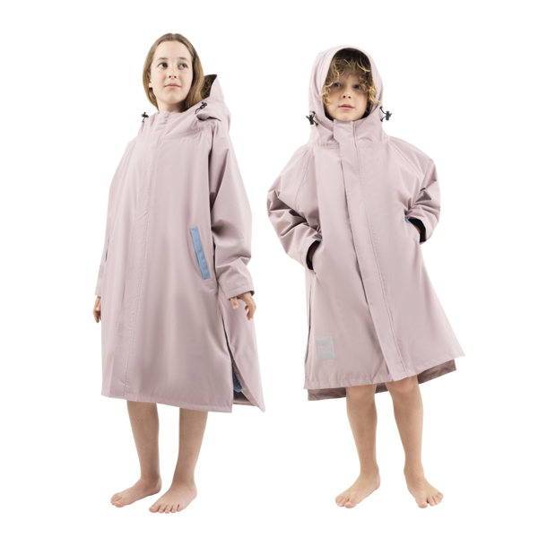 red paddle Kids’ Long Sleeve Dry Waterproof Changing Robe Alter EVO Pro - Salty Pink