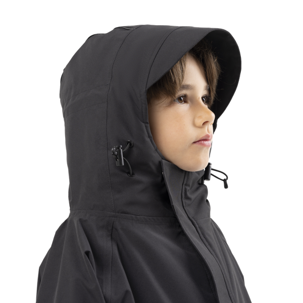 Red Paddle Kids’ Long Sleeve Dry Waterproof Changing Robe Alter EVO Pro - Stealth Black