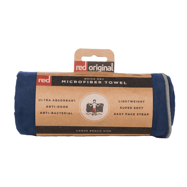 Red Paddle Large Microfibre Towel - 80cm X 150cm - Blue