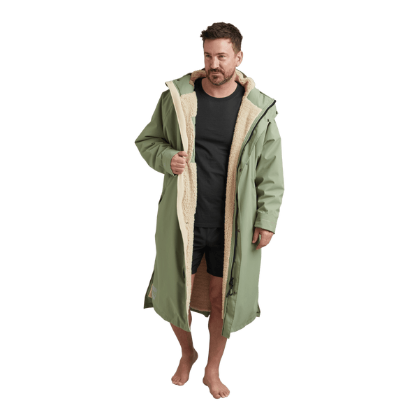 Red Paddle Men's Long Sleeve Dry Waterproof Changing Robe Alter EVO - Sage Green