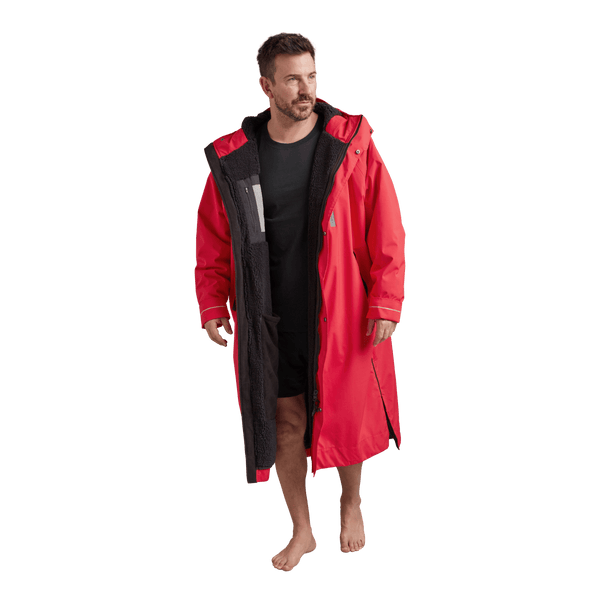 Red Paddle Men's Long Sleeve Dry Waterproof Changing Robe Alter EVO - Siren Red