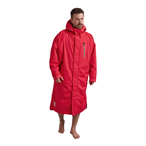 red paddle Men's Long Sleeve Dry Waterproof Changing Robe Alter EVO - Siren Red