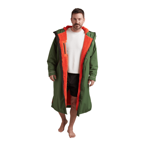 Red Paddle Men's Long Sleeve Dry Waterproof Changing Robe Alter EVO - Forest Green