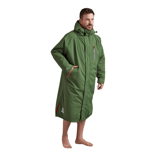 red paddle Men's Long Sleeve Dry Waterproof Changing Robe Alter EVO - Forest Green