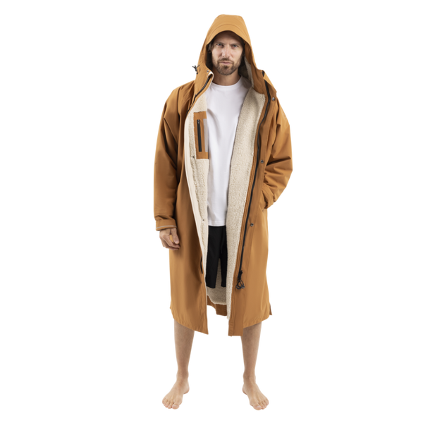 Red Paddle Men's Long Sleeve Dry Waterproof Changing Robe Alter EVO - Caramel
