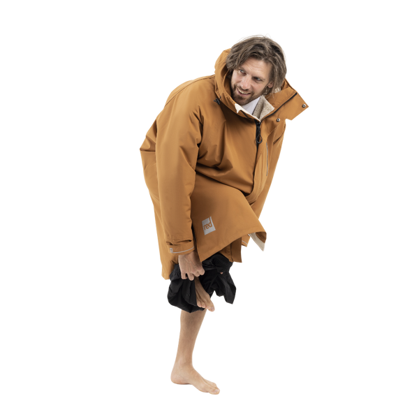Red Paddle Men's Long Sleeve Dry Waterproof Changing Robe Alter EVO - Caramel