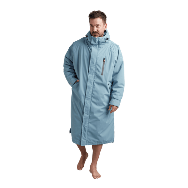 red paddle Men's Long Sleeve Dry Waterproof Changing Robe Alter EVO - Alpine Blue