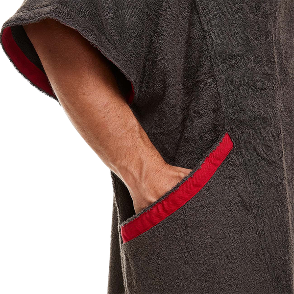 Red Paddle Men's Towelling Change Robe - Grey