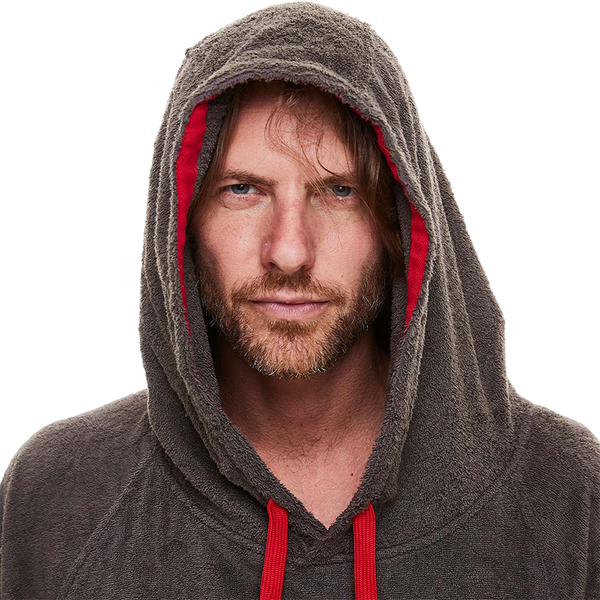 Red Paddle Men's Towelling Change Robe - Grey