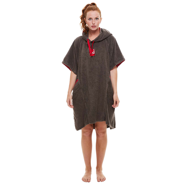 Red Paddle Women's Towelling Change Robe - Grey
