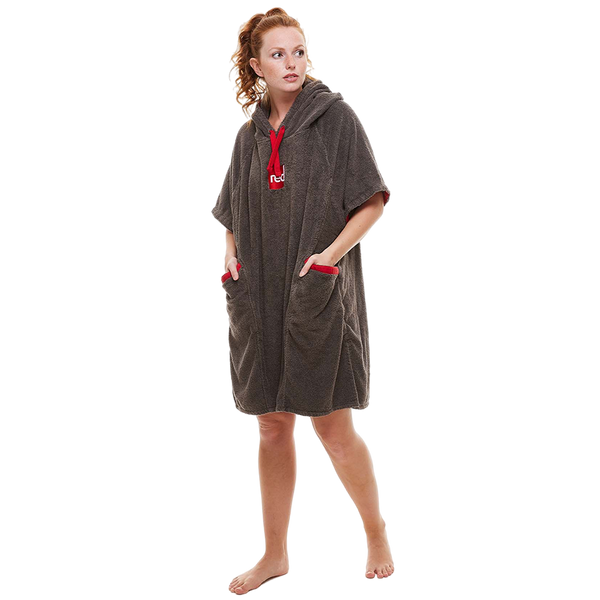 red paddle Women's Towelling Change Robe - Grey