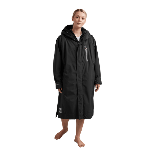 red paddle Women's Long Sleeve Dry Waterproof Changing Robe Alter EVO - Stealth Black
