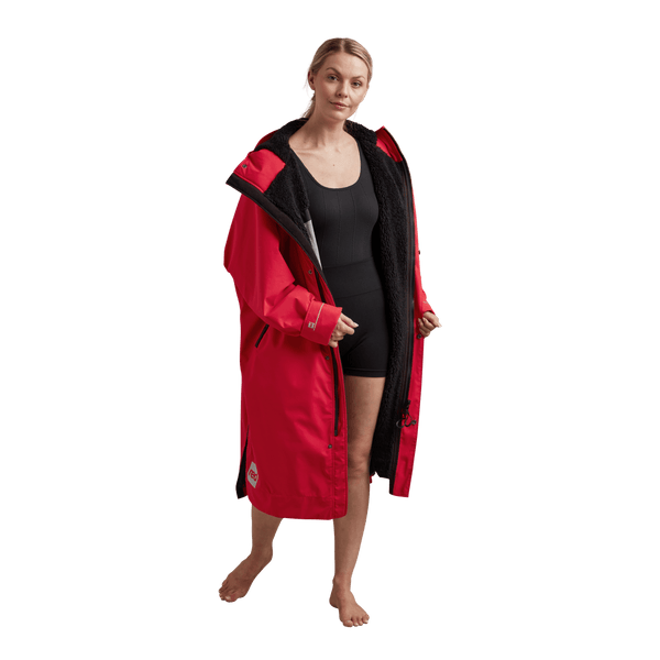 Red Paddle Women's Long Sleeve Dry Waterproof Changing Robe Alter EVO - Siren Red
