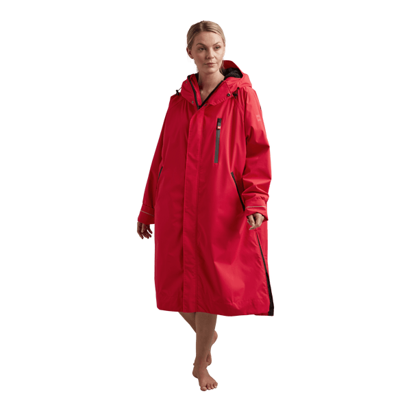 red paddle Women's Long Sleeve Dry Waterproof Changing Robe Alter EVO - Siren Red