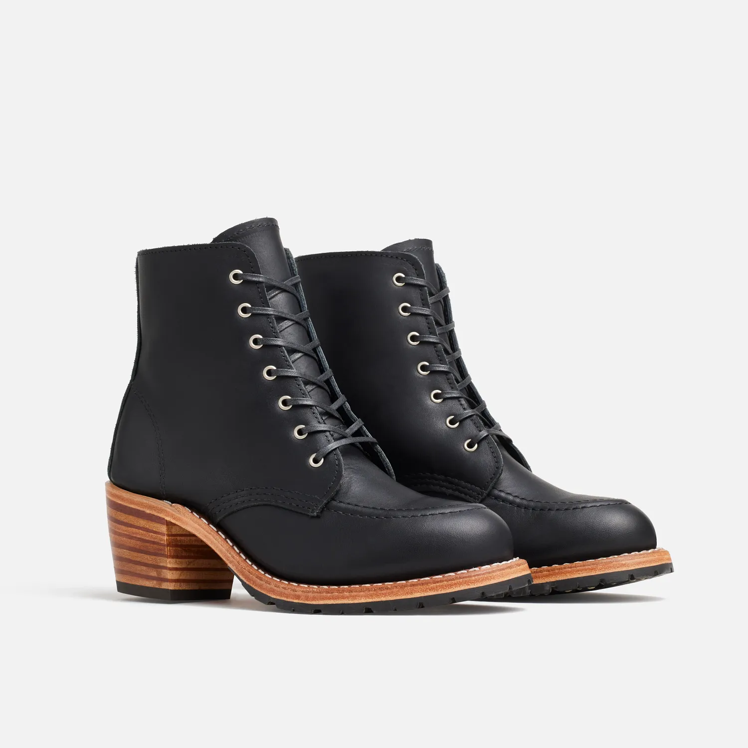 Red Wing Shoes Clara Women's Heeled Boot In Black Boundary Leather