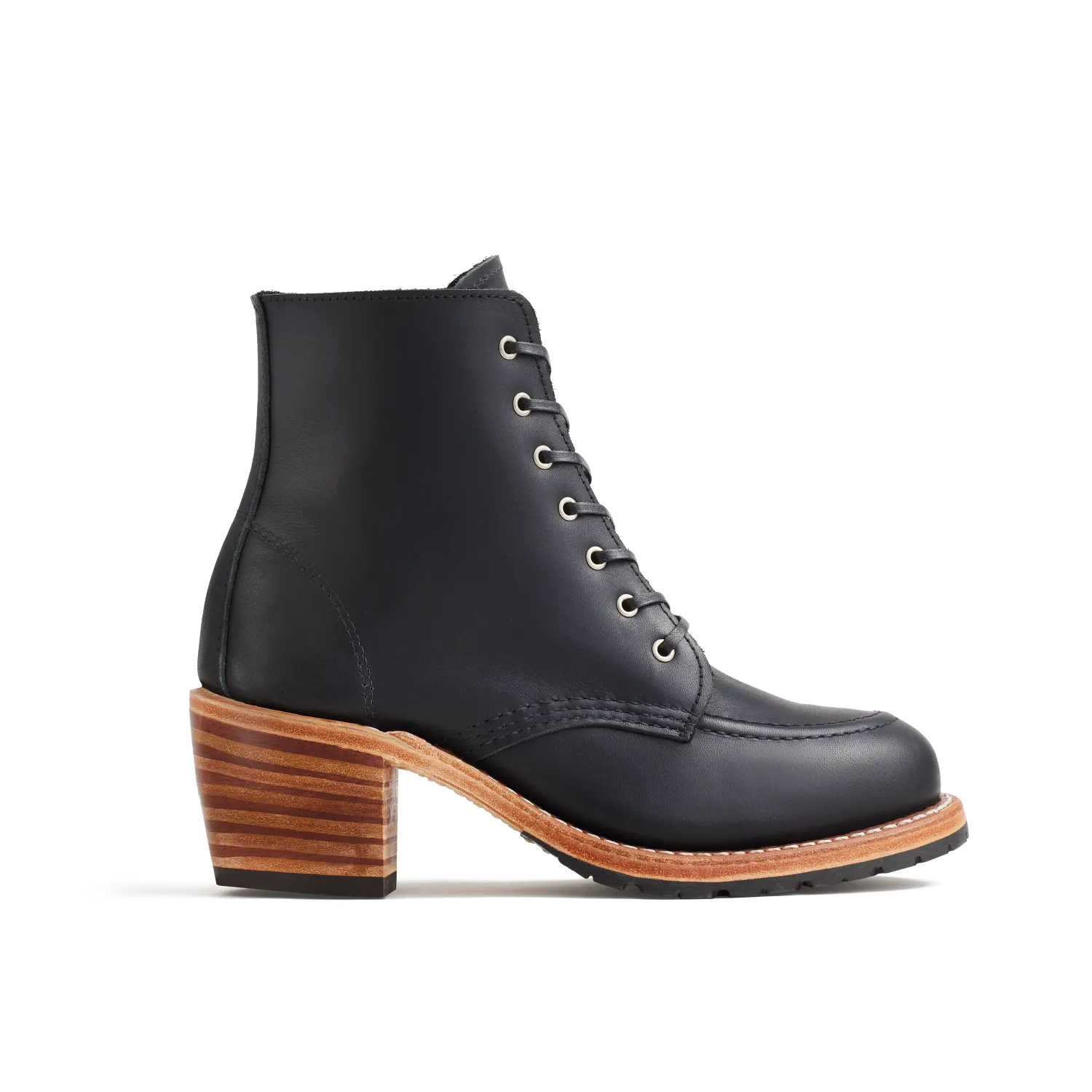 red wing shoes Clara Women's Heeled Boot in Black Boundary Leather