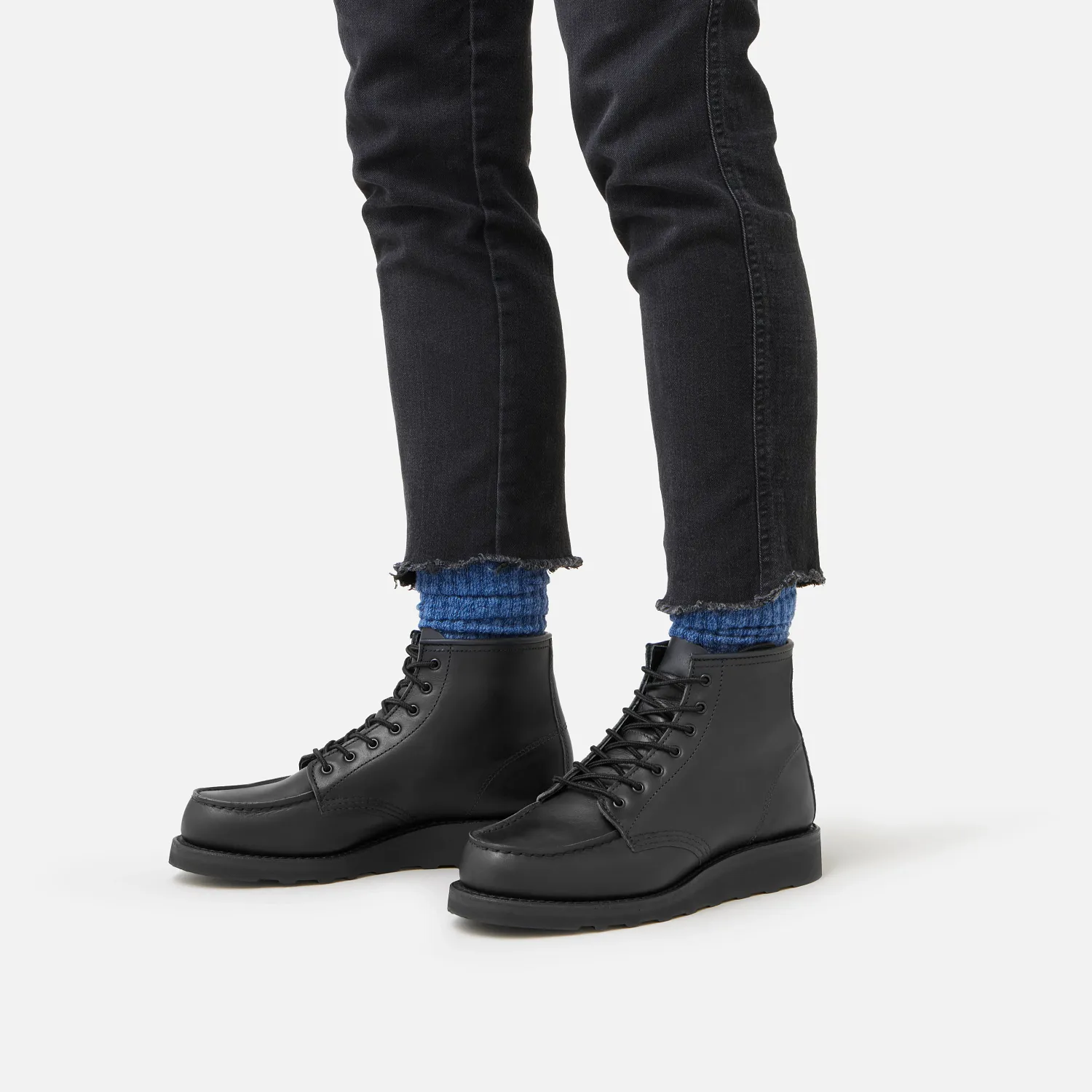 Red Wing Shoes Classic Moc® Women's Short Boot In Black Boundary Leather