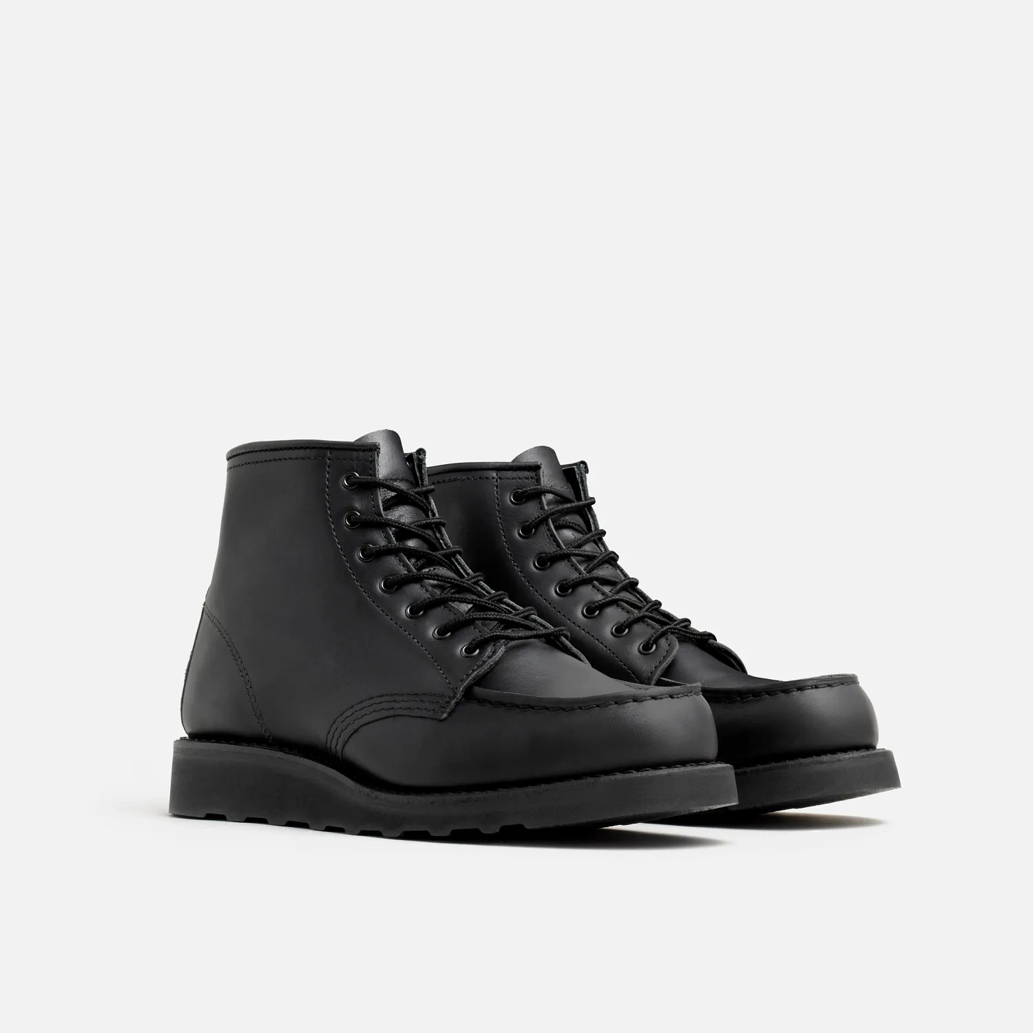 Red Wing Shoes Classic Moc® Women's Short Boot In Black Boundary Leather