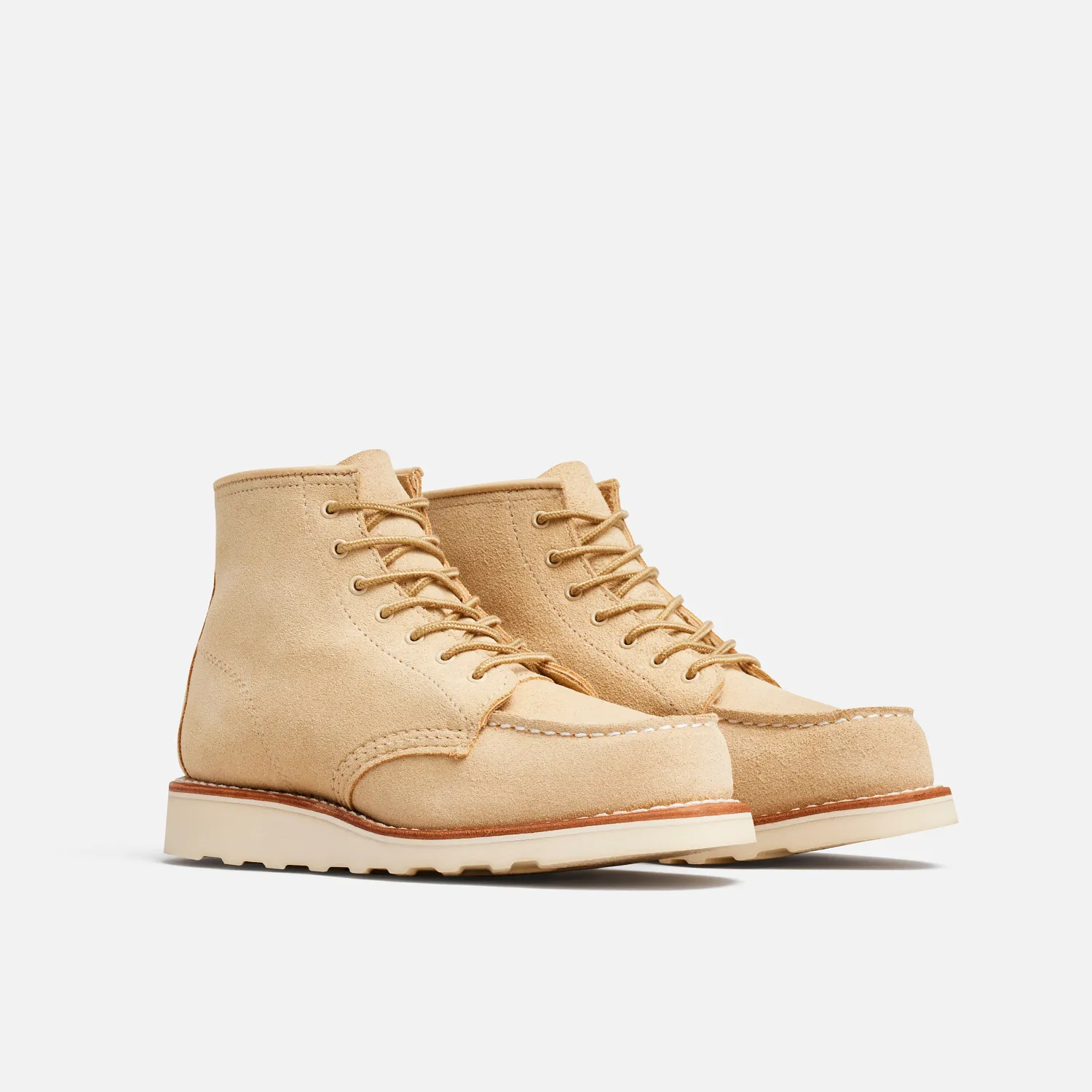 Red Wing Shoes Classic Moc® Women's Short Boot In Cream Abilene Leather