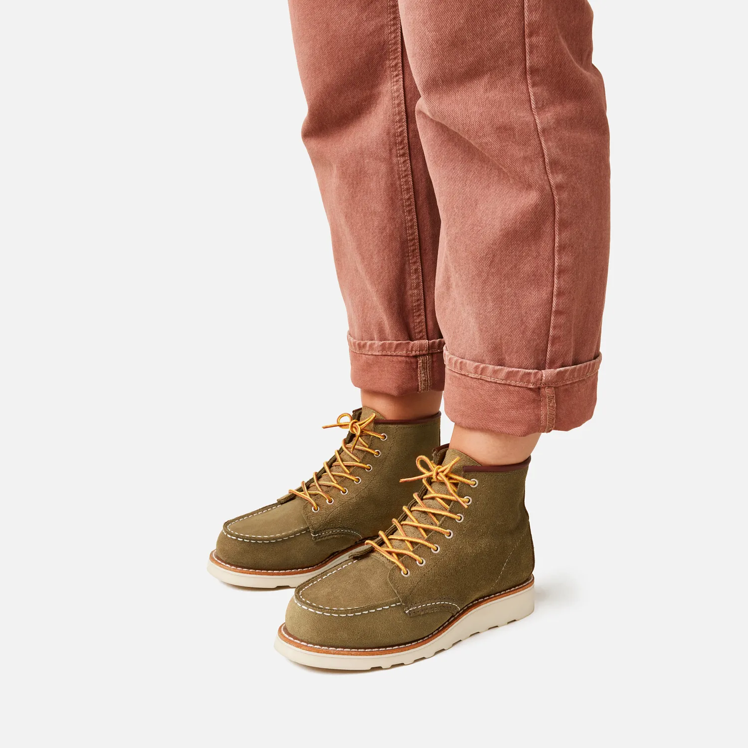 Red Wing Shoes Classic Moc® Women's Short Boot In Olive Mohave Leather