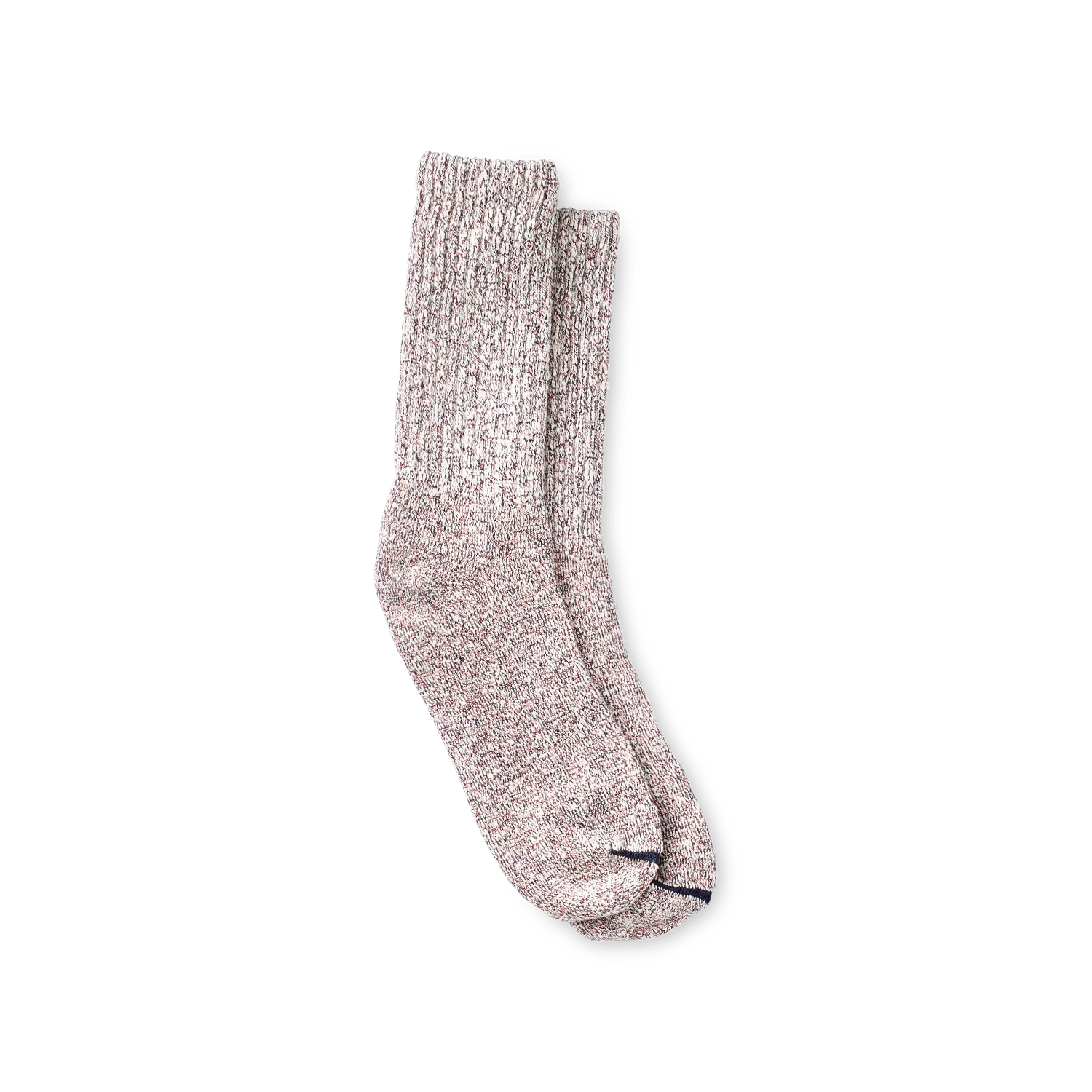 red wing shoes Cotton Blend Ragg Crew Unisex Cotton Blend Ragg Crew Socks in Hot Burgundy/Navy/White Cotton Blend