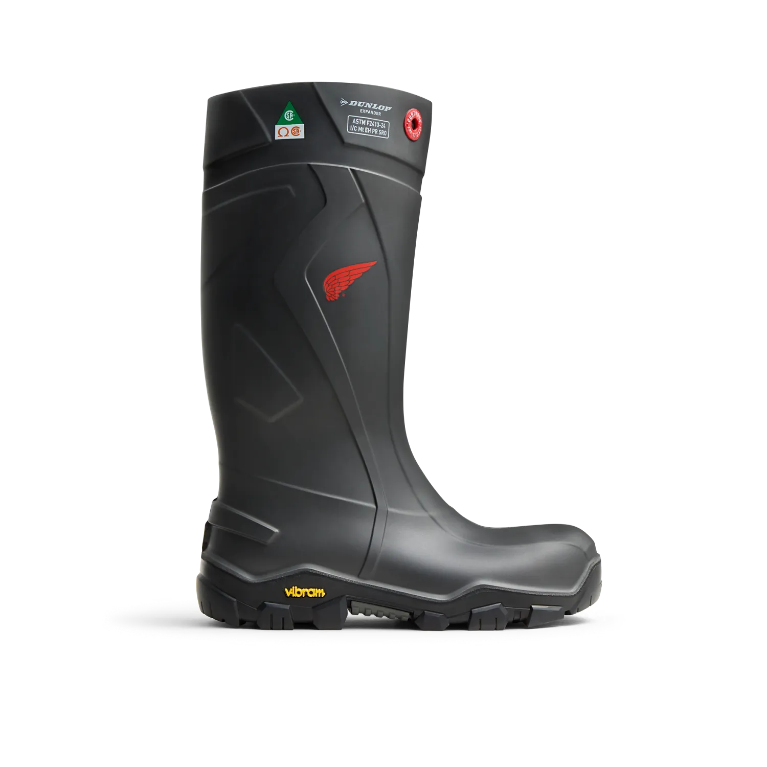 red wing shoes Dunlop Purofort + Expander Men's 15-inch Waterproof Safety Toe CSA Pull-On Boot