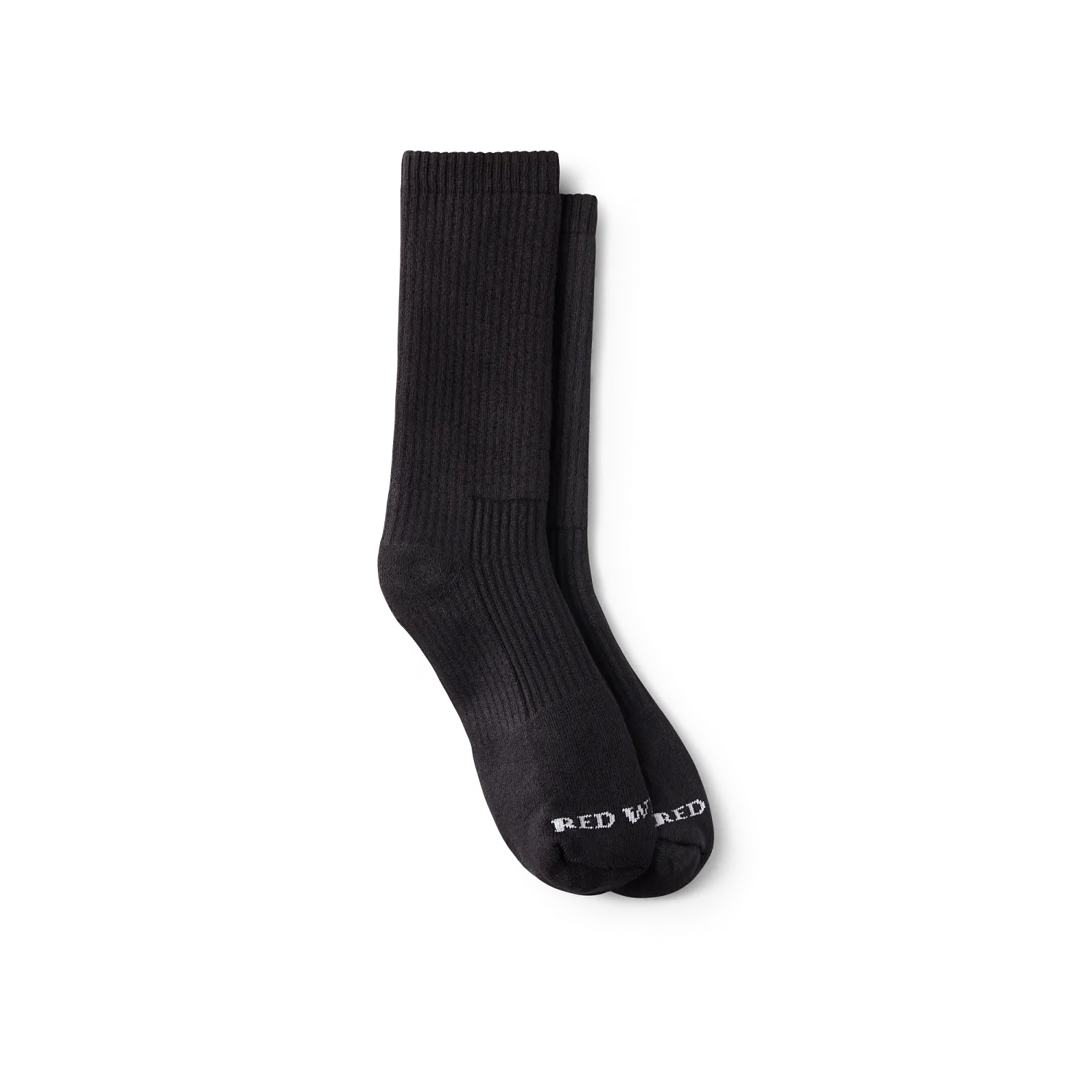 red wing shoes Everyday Work Medium Weight Crew Unisex Cotton Blend Crew Sock in Black