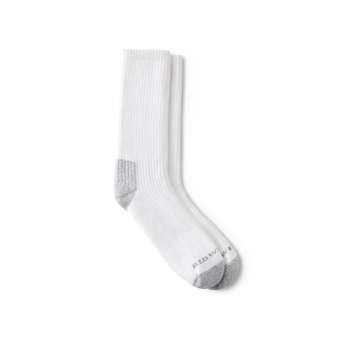 red wing shoes Everyday Work Medium Weight Crew Unisex Cotton Blend Crew Sock in White