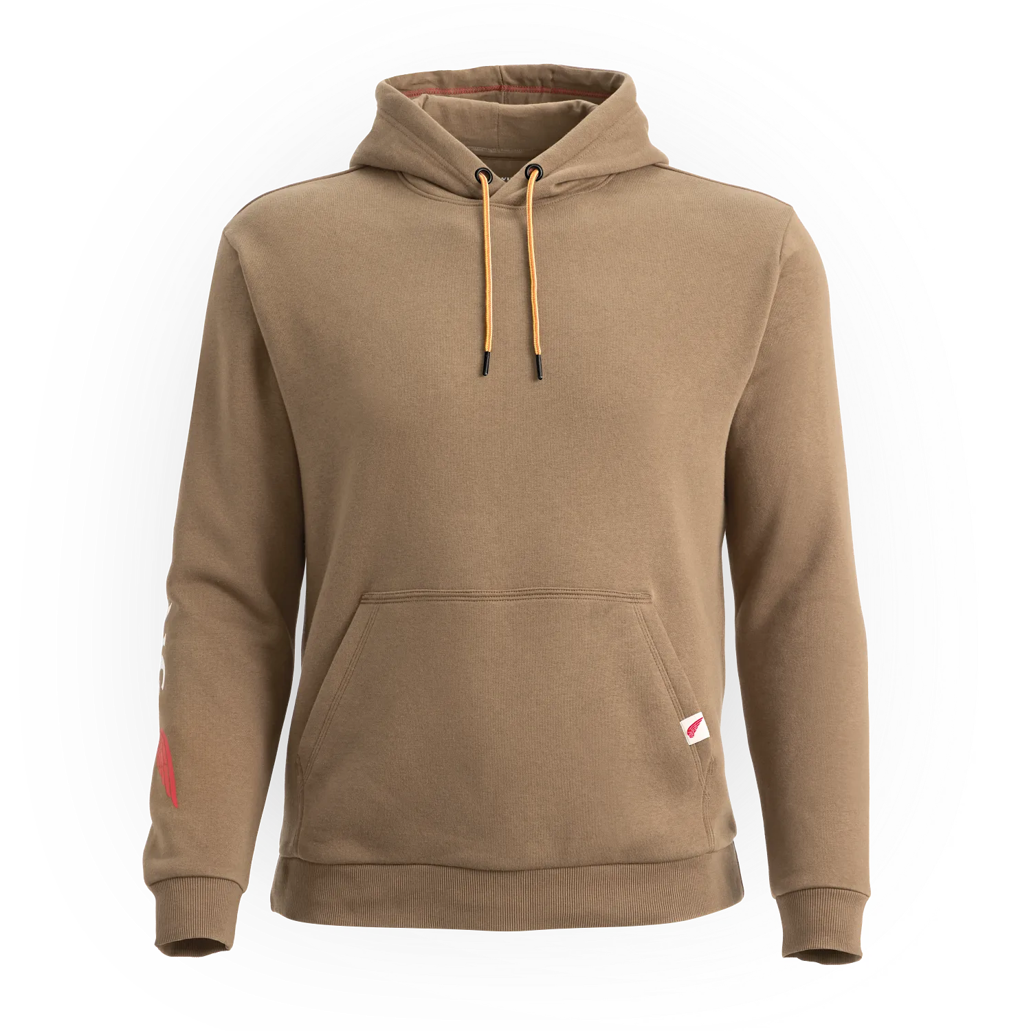 red wing shoes Hoodie with Sleeve Print Men's Hoodie in Brown
