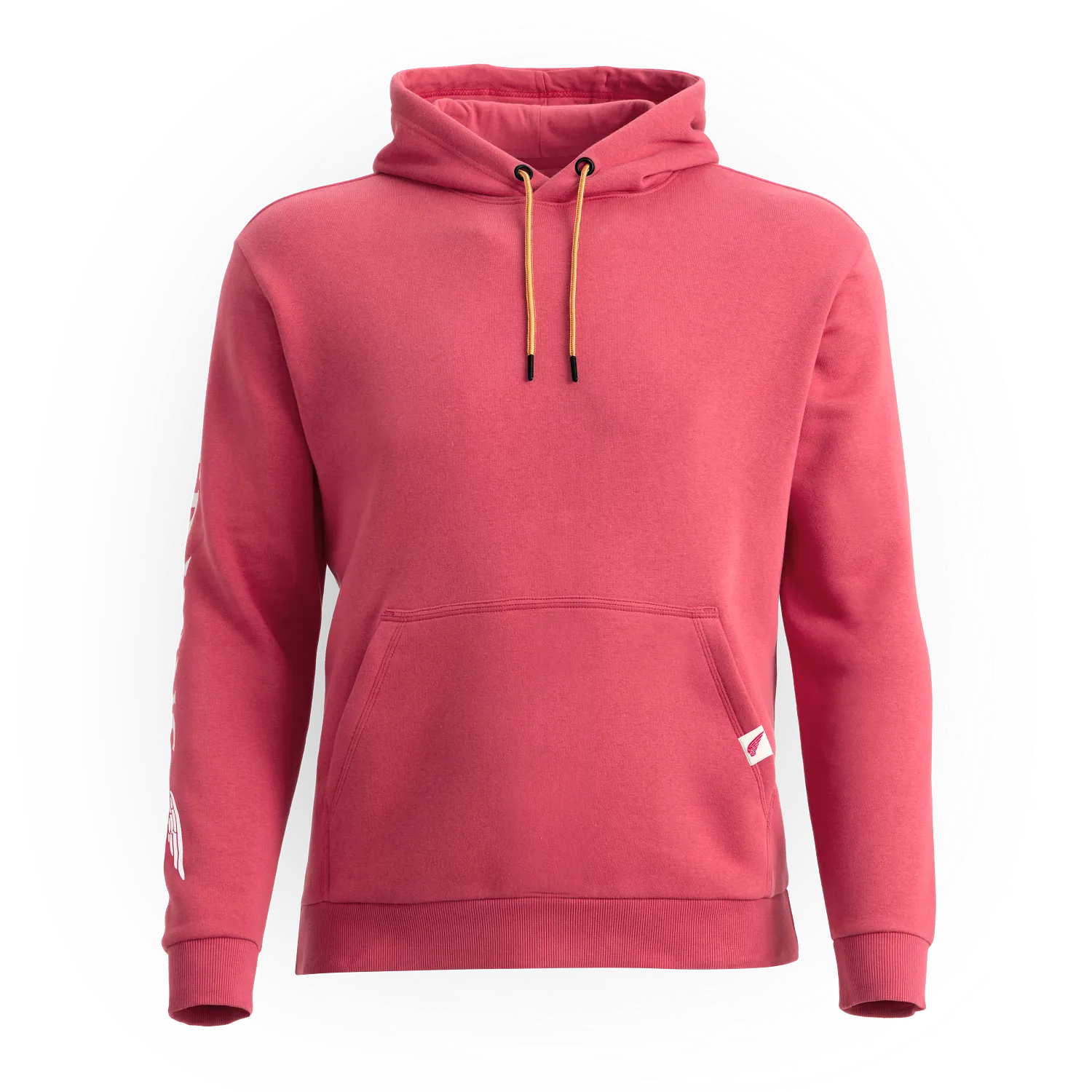 red wing shoes Hoodie with Sleeve Print Men's Hoodie in Red