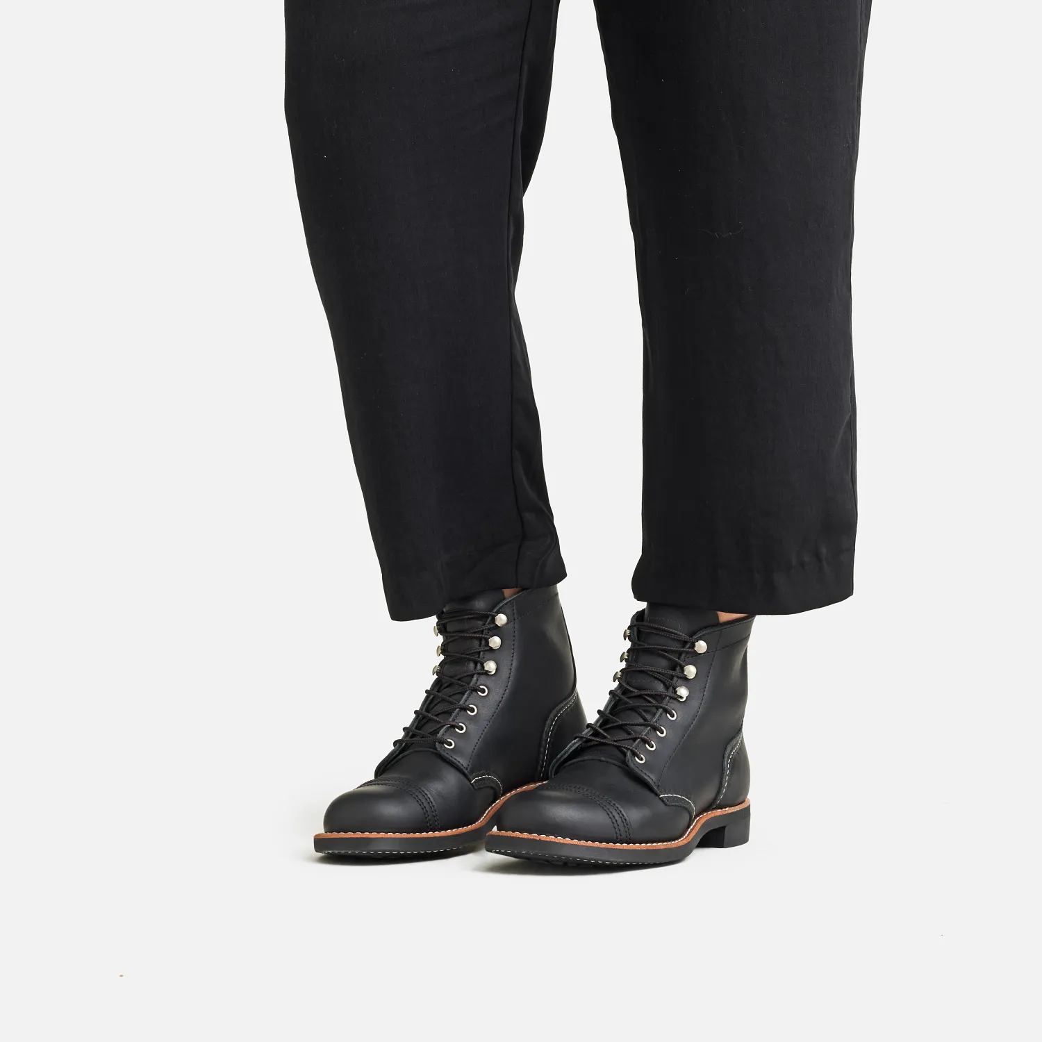 Red Wing Shoes Iron Ranger® Women's Short Boot In Black Boundary Leather