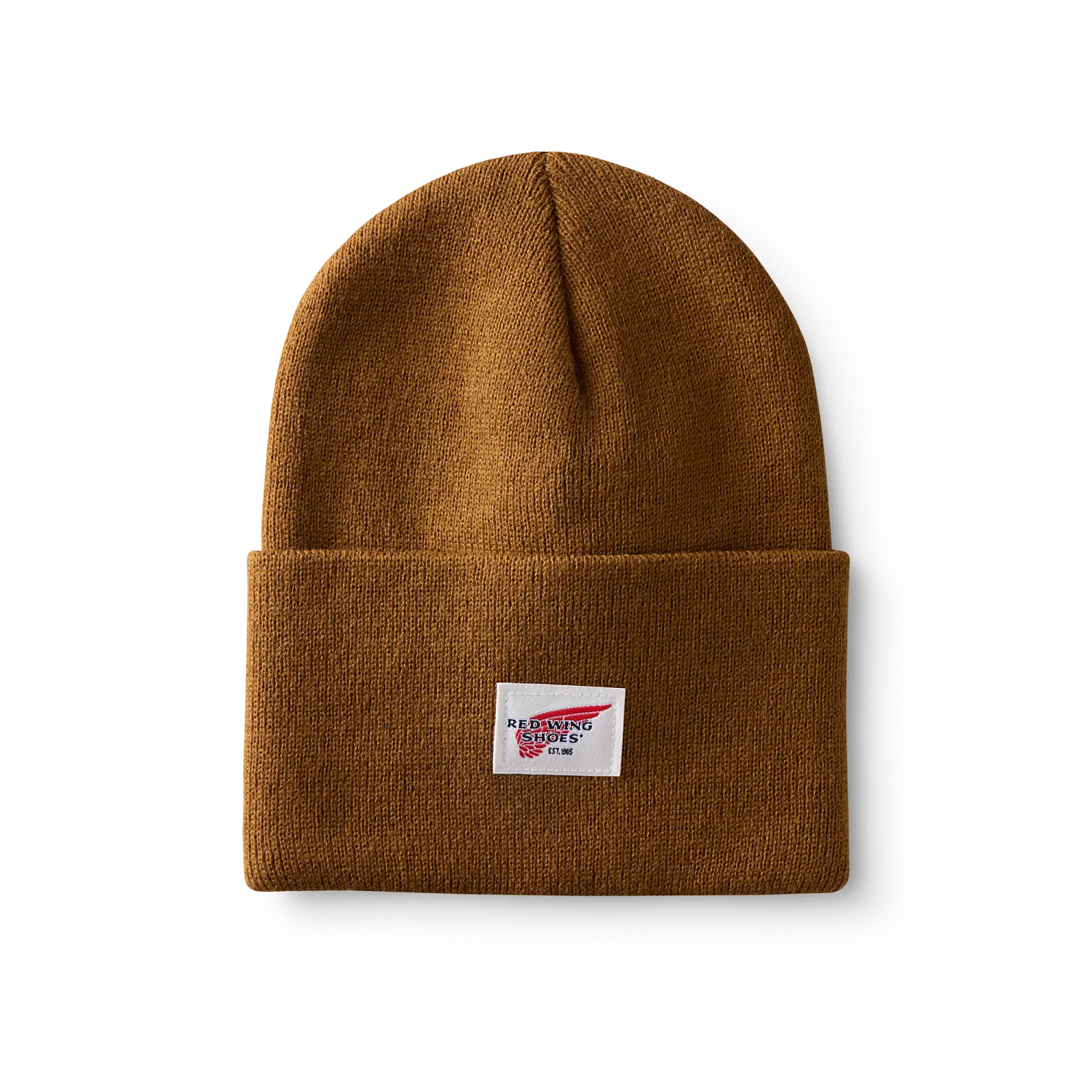red wing shoes Logo Knit Beanie Hat Unisex Knit Watch Hat in Copper