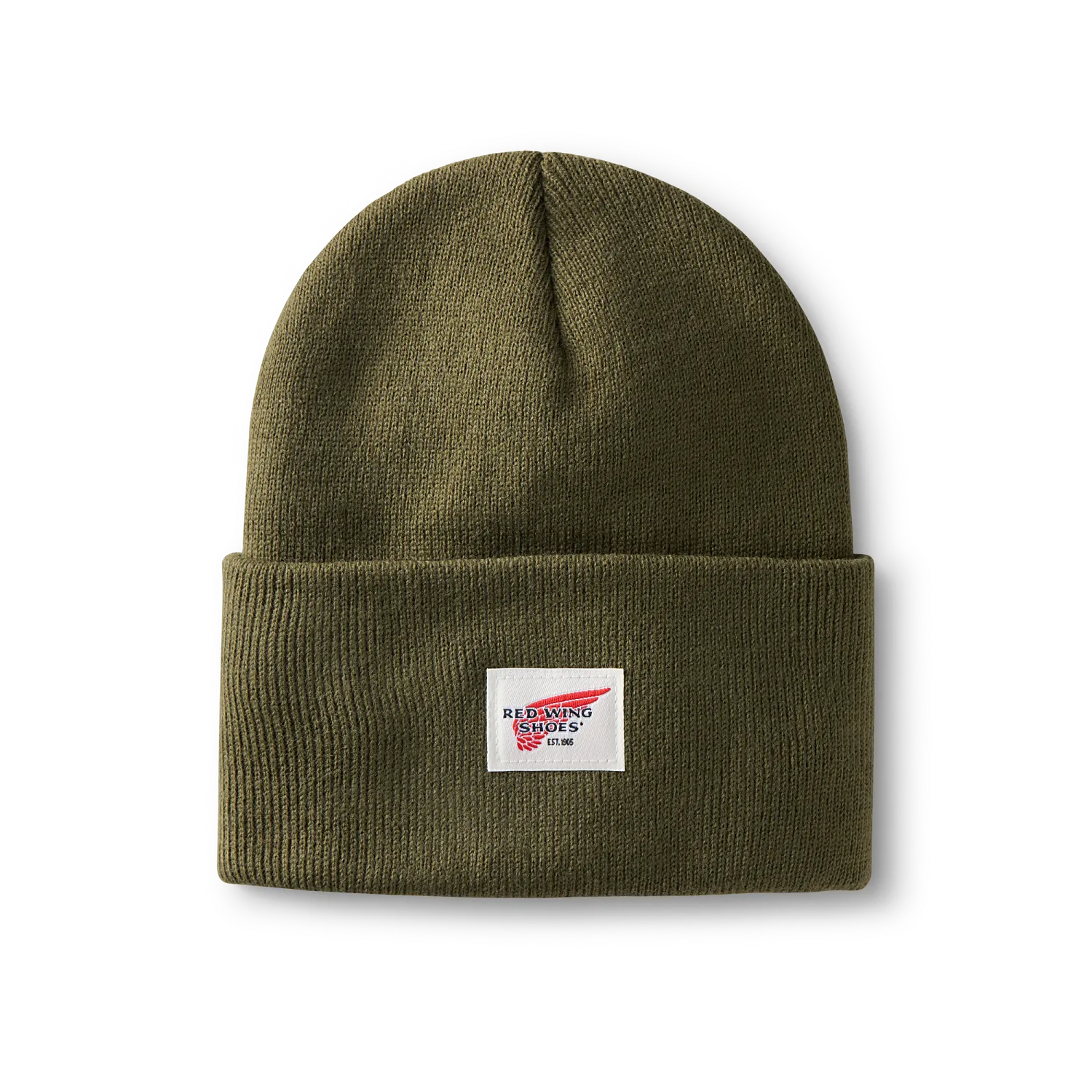 red wing shoes Logo Knit Beanie Hat Unisex Knit Watch Hat in Green