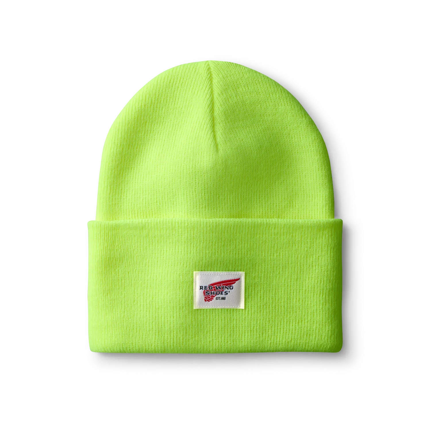 red wing shoes Logo Knit Beanie Hat Unisex Knit Watch Hat in Yellow