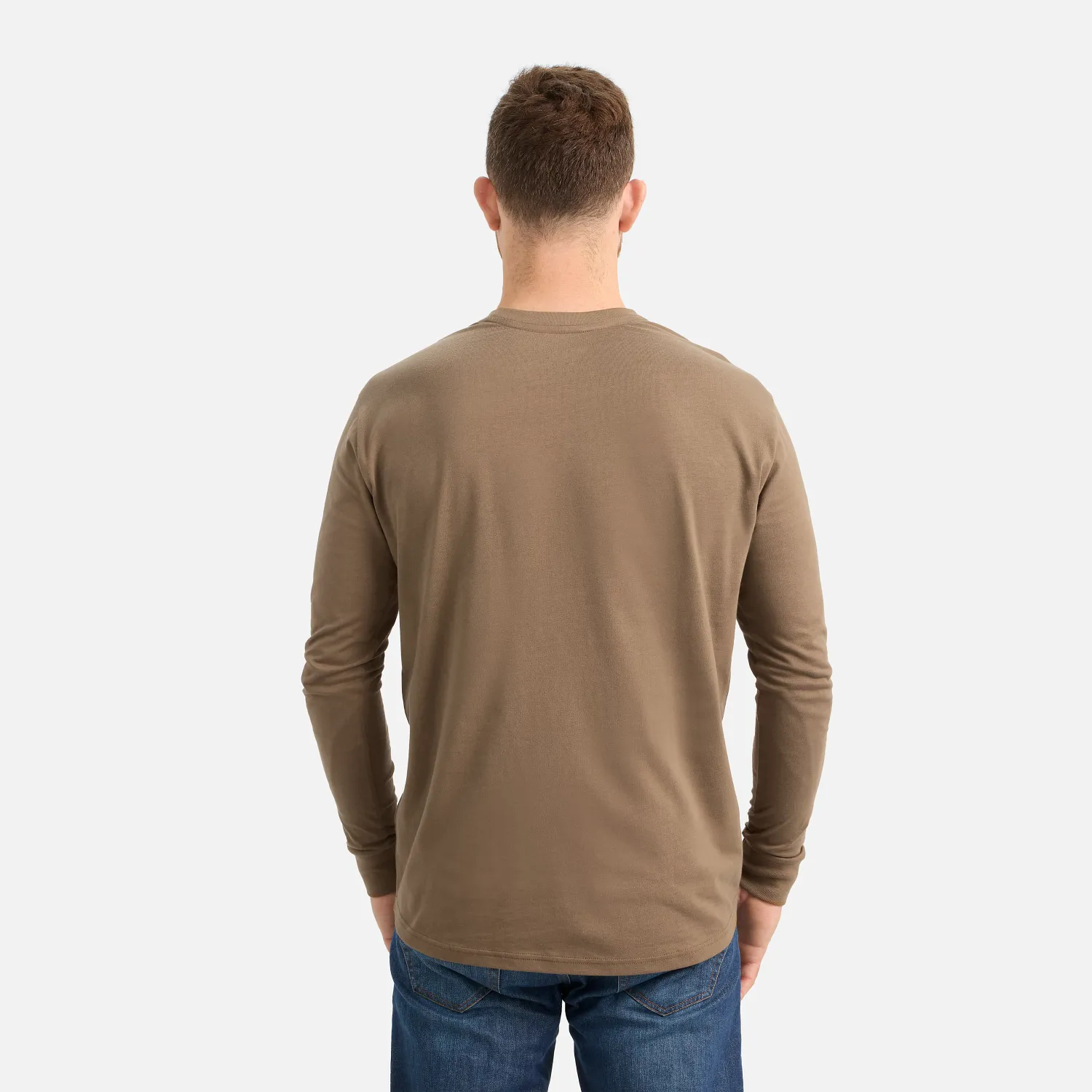 Red Wing Shoes Long Sleeve Pocket T-Shirt With Sleeve Print Men's Long Sleeve Tee In Brown